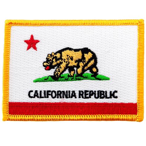 CALIFORNIA STATE Flag PATCH Iron-on Embroidered Applique Top - Etsy