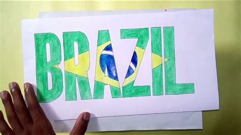 Brazil Flag Drawing at PaintingValley.com | Explore collection of ...