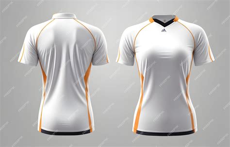 Premium AI Image | Sport jersey template with front and back view