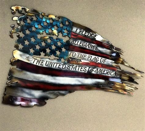 20++ Metal American Flag Wall Art - HOMYHOMEE