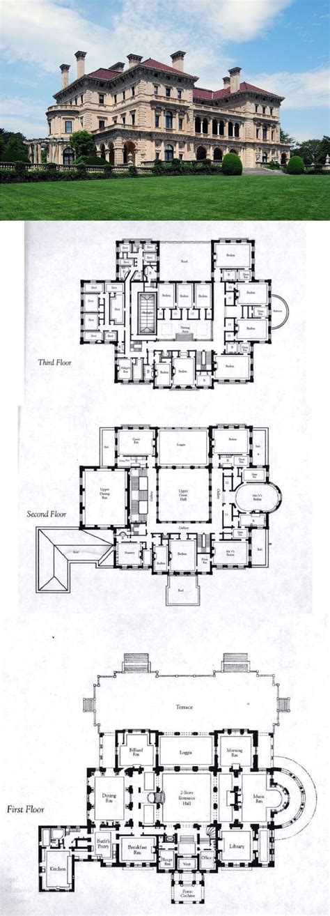 Floorplans for Gilded Age Mansions. - SkyscraperPage Forum The Breakers ...