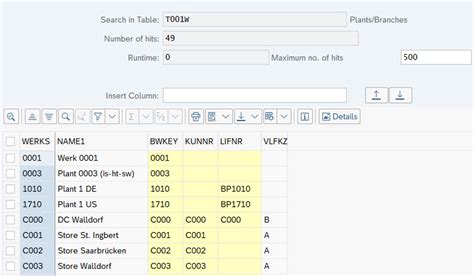 Plant Company Code Mapping Table Sap | Cabinets Matttroy