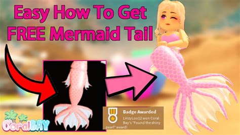 EASY How To Get A FREE Mermaid Tail Roblox Coral Bay Perfect Game For ...