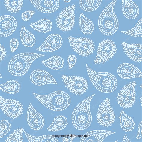 Premium Vector | Blue paisley background