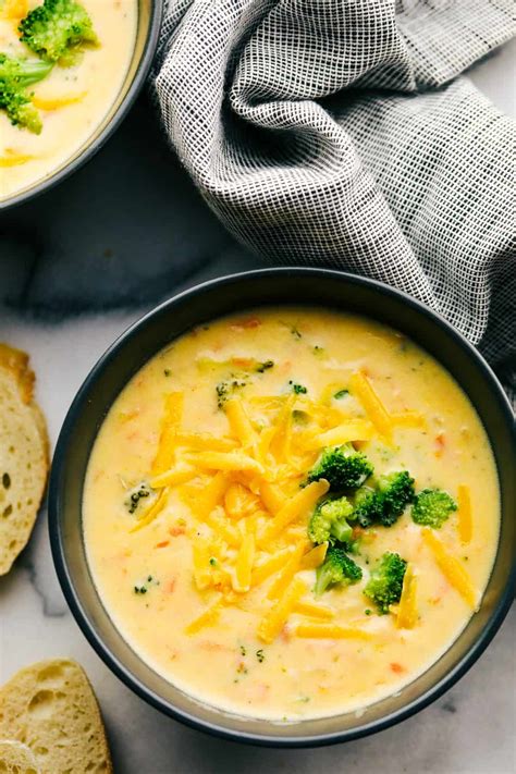 The Best Broccoli Cheese Soup is a thick, rich and creamy soup with ...