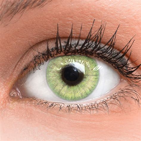 GLAMLENS lentillas de colores verdes Jasmine Light Green + contenedor. 1 par (2 piezas) - 90 ...