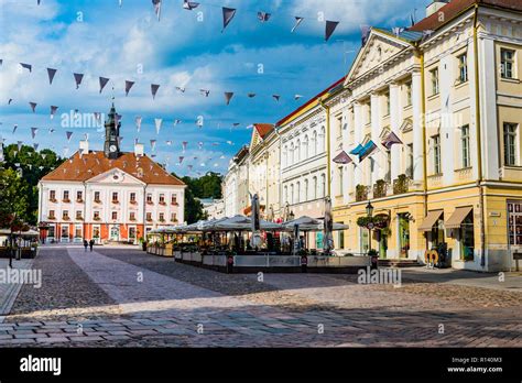 Town Hall Square. Tartu, Tartu County, Estonia, Baltic states, Europe ...