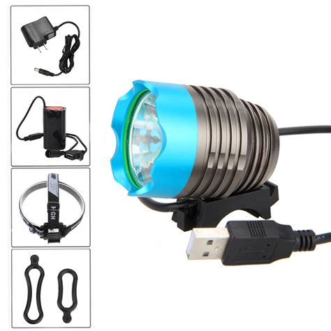 Rechargeable Bicycle Led Light 3800LM XML T6 LED USB Head Front Bike Light Headlight Torch ...