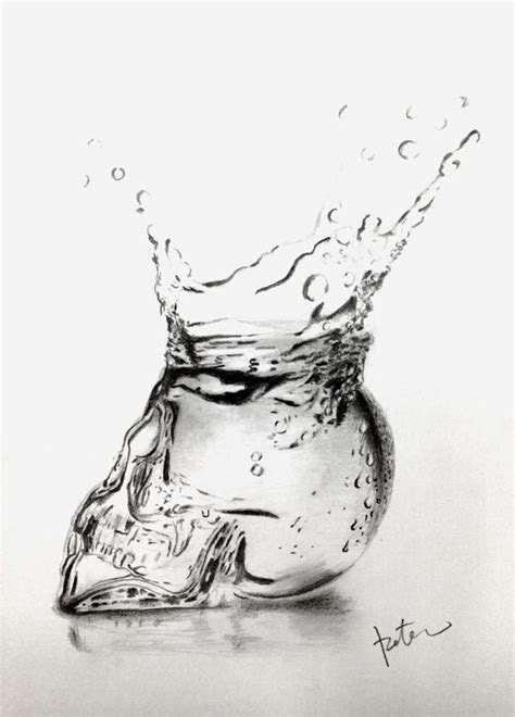 glass water | Pencil art, Pencil drawings, Art pencil