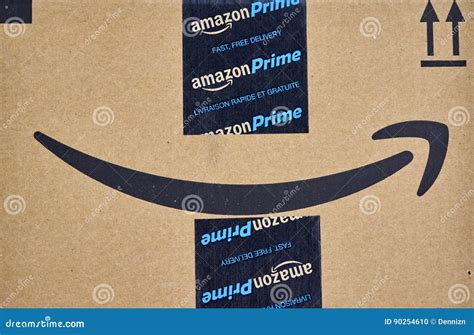 Amazon Prime shipping box editorial image. Image of drop - 90254610