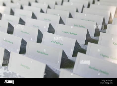 Name Tags at Wedding Reception Stock Photo - Alamy