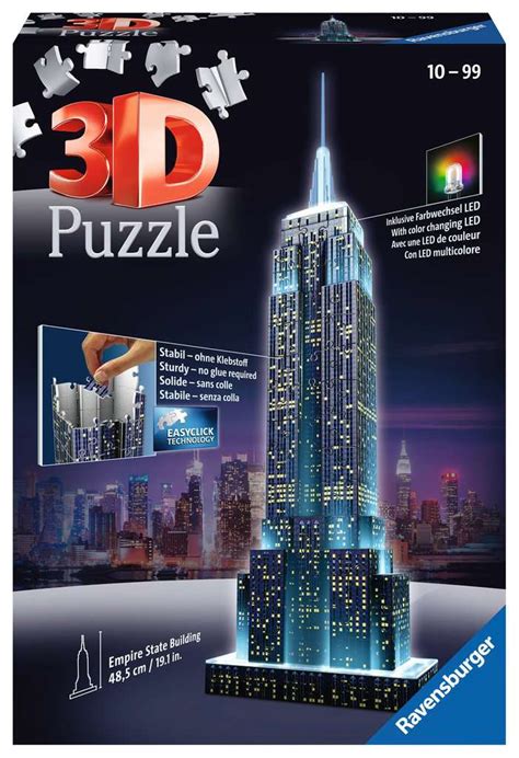 Empire State Building at Night | 3D Puzzle Buildings | 3D Puzzles | Products | Empire State ...