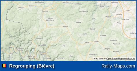 Regrouping (Bièvre) stage map | Rallye de la Semois 2023 🌍 | Rally-Maps.com