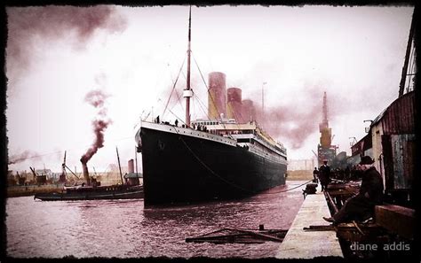 'Titanic Leaving Southampton ' Art Print by dianegaddis | Titanic, Southampton titanic, Titanic ship