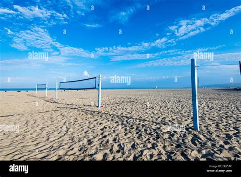 Beach volleyball courts. South Mission Beach, San Diego, California ...