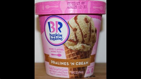 Baskin-Robbins: Pralines 'n Cream Ice Cream Review - YouTube