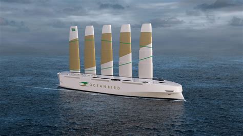 Oceanbird's huge 80-meter sails reduce cargo shipping emissions by 90%