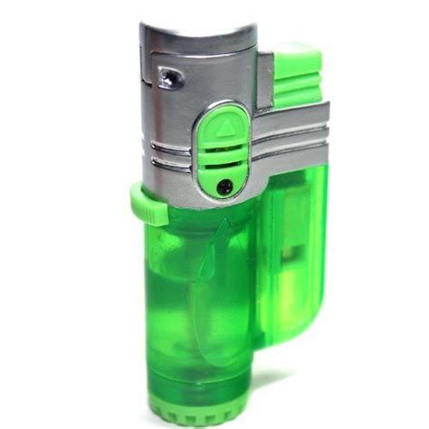 T19 Green Color Triple Flames Refillable Butane Torch Lighter Flame Lock 3 Inch Unboxed >>> Want ...