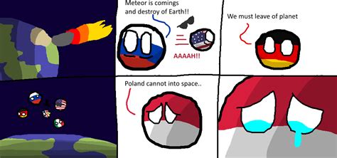 Poland cannot into space (REDRAWN) : r/countryballs_comics