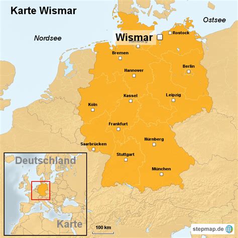 Karte Wismar von ortslagekarte - Landkarte für Deutschland