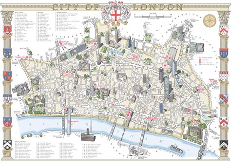 The City of London illustrated map :: Behance