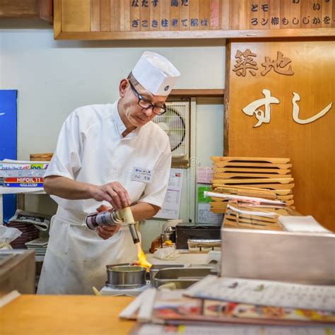 Japanese Sushi Chef editorial stock photo. Image of appetizing - 41019763