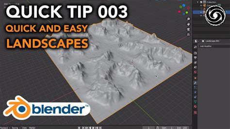 Blender Quick Tip 003: Quick And Easy 3D Landscapes In Blender 2.8 [Beginner Tutorial] - YouTube