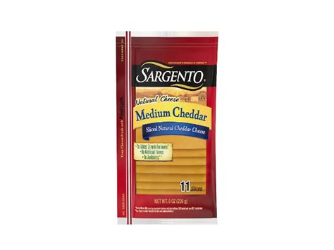 Cheese Slices, Natural, Medium Cheddar Nutrition Facts - Eat This Much