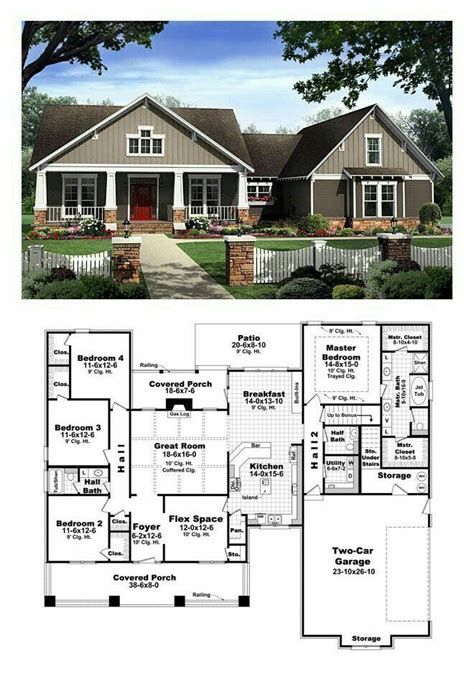 Could take one of the extra bedrms off Bungalow Floor Plans, Bungalow Style, House Floor Plans ...