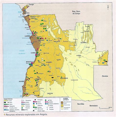 Map, Angola, Africa