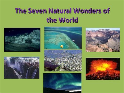 Seven Natural Wonders - MENU