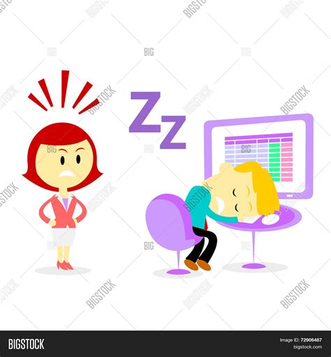 Sleeping Work Vector & Photo (Free Trial) | Bigstock