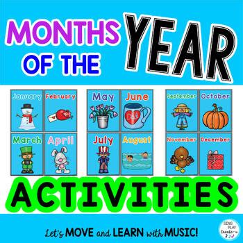 Months of the Year Song, Sequencing Activities, Worksheets, Google Slides