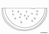 Watermelon Coloring Sheets Printable Pages sketch template
