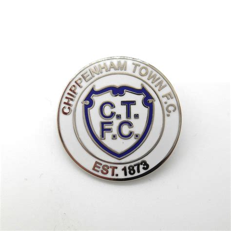 Chippenham Town FC Enamel Badge- White | SportingBilly