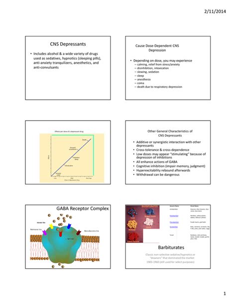 CNS Depressants 2/11/2014
