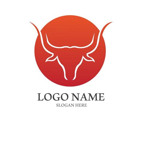 bull horn logo with template vector style. 21873695 Vector Art at Vecteezy