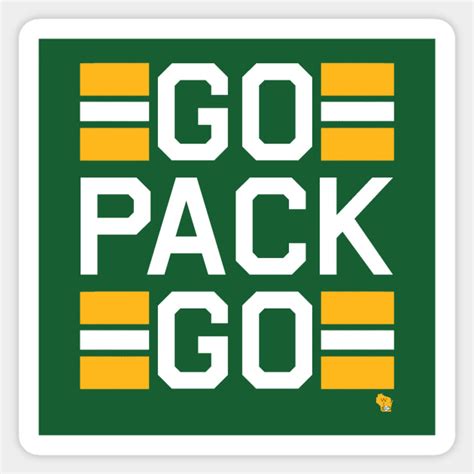 Go Pack Go - Green Bay Packers - Sticker | TeePublic