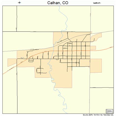 Calhan Colorado Street Map 0811260