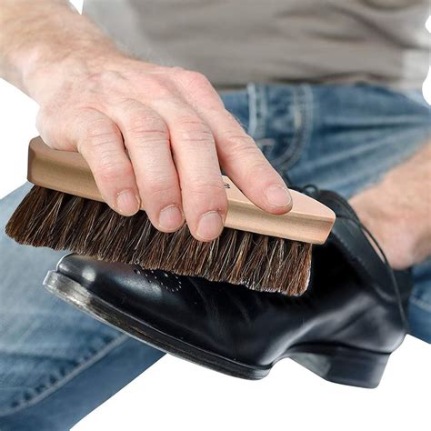 Genuine 6.75 Inch Long 100% Horsehair Professional Shoe Shine Brush – FootMatters Webstore