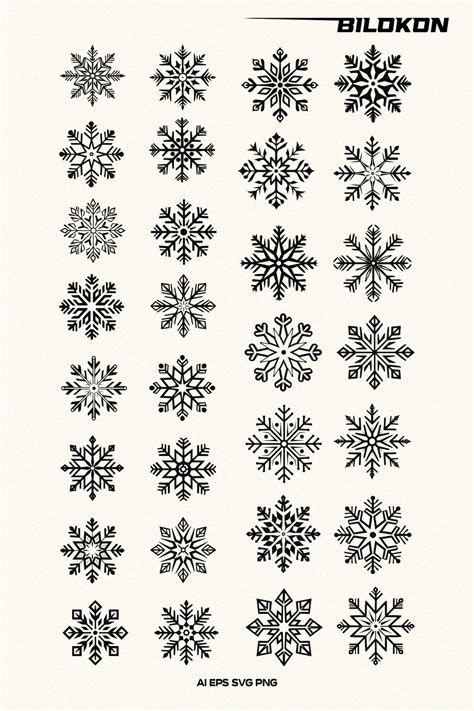 Christmas Snowflake SVG Bundle, Snowflake Design SVG Vector