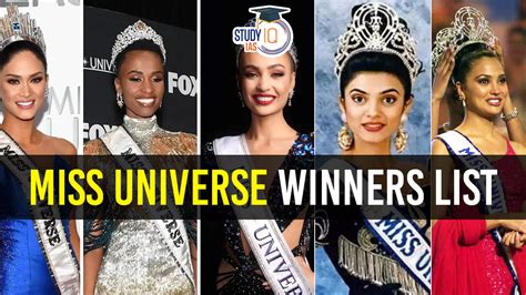 Miss Universe Winners List 72nd Miss Universe Pageant 2023