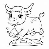 Premium Vector  Cute bull coloring Book Design sketch template