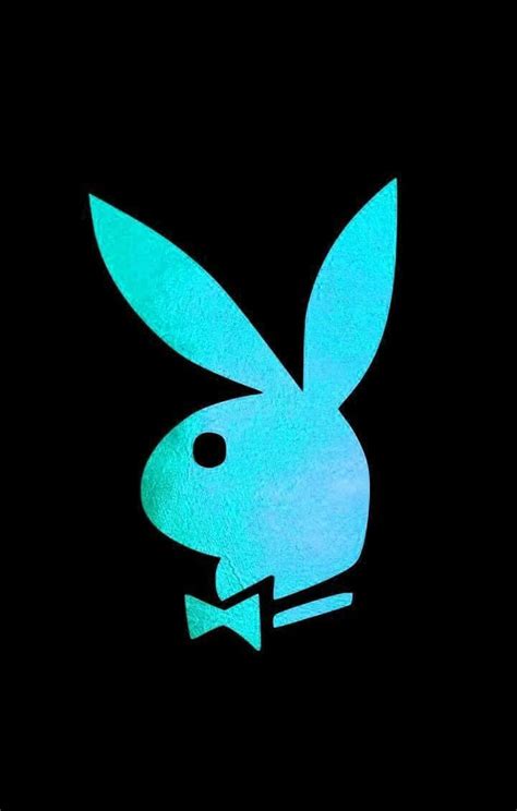 Download A Blue Bunny Logo On A Black Background | Wallpapers.com