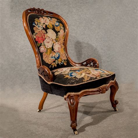 Antique Walnut Spoon Back Armchair Chair - Antiques Atlas