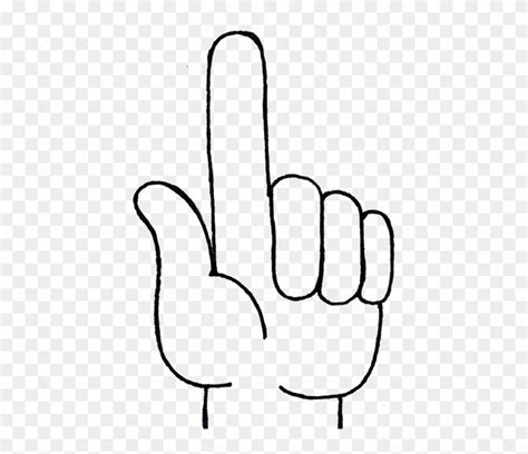 One Finger Up Clipart - Free Transparent PNG Clipart Images Download