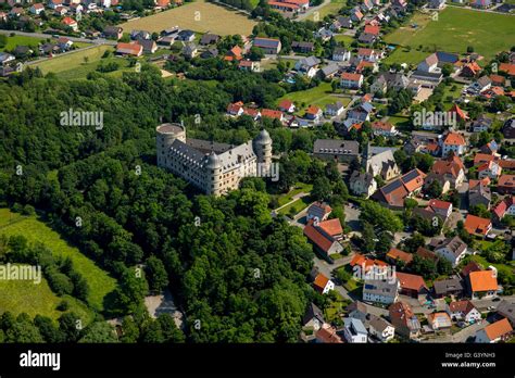 Aerial view, Wewelsburg, hill Castle in the district Wewelsburg town Buren in the district of ...