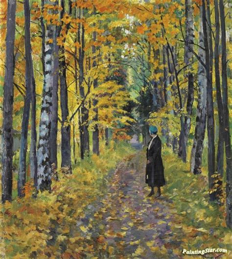 A Walk Through The Woods In Autumn Artwork By Sergei Arsenevich Vinogradov Oil Painting & Art ...