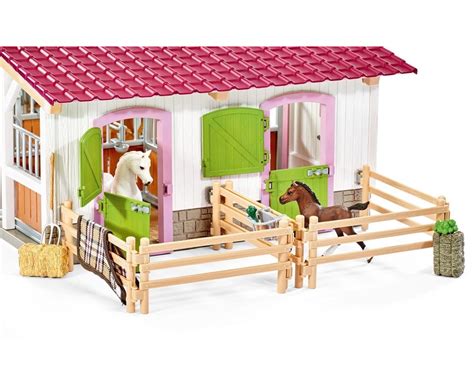 SCHLEICH Horse Club Riding Centre Stable Barn with Rider & Horses 42344 | GroceryRun.com.au