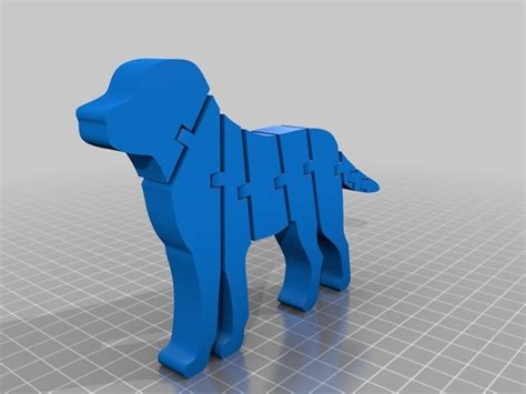 Flexi labrador dog by clausriber - Thingiverse | Cool 3d prints, Labrador dog, 3d printing diy